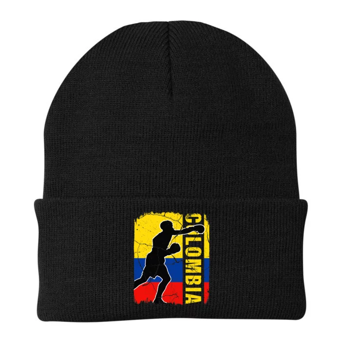 Colombian Boxing Team Colombia Flag Boxing Gloves Knit Cap Winter Beanie