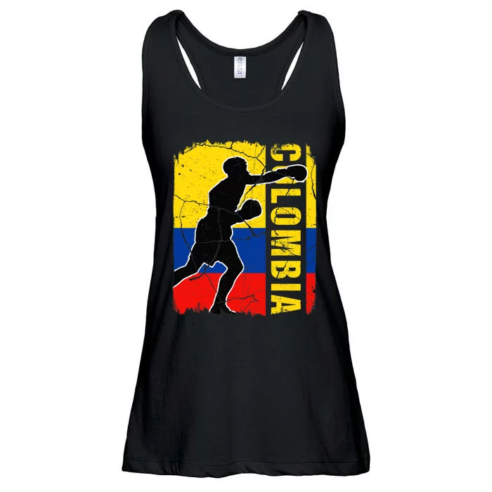 Colombian Boxing Team Colombia Flag Boxing Gloves Ladies Essential Flowy Tank