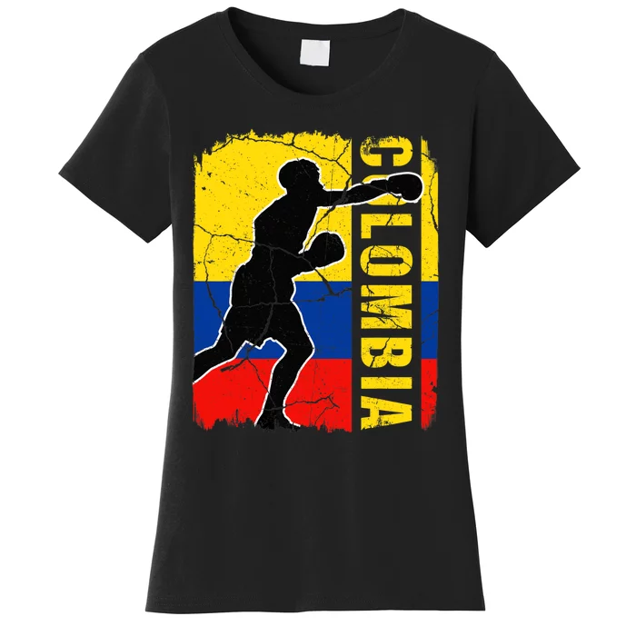 Colombian Boxing Team Colombia Flag Boxing Gloves Women's T-Shirt