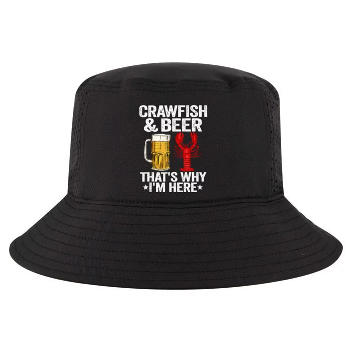 Crawfish & Beer Thats Why Im Here Crayfish Daddy Crawfish Cool Comfort Performance Bucket Hat