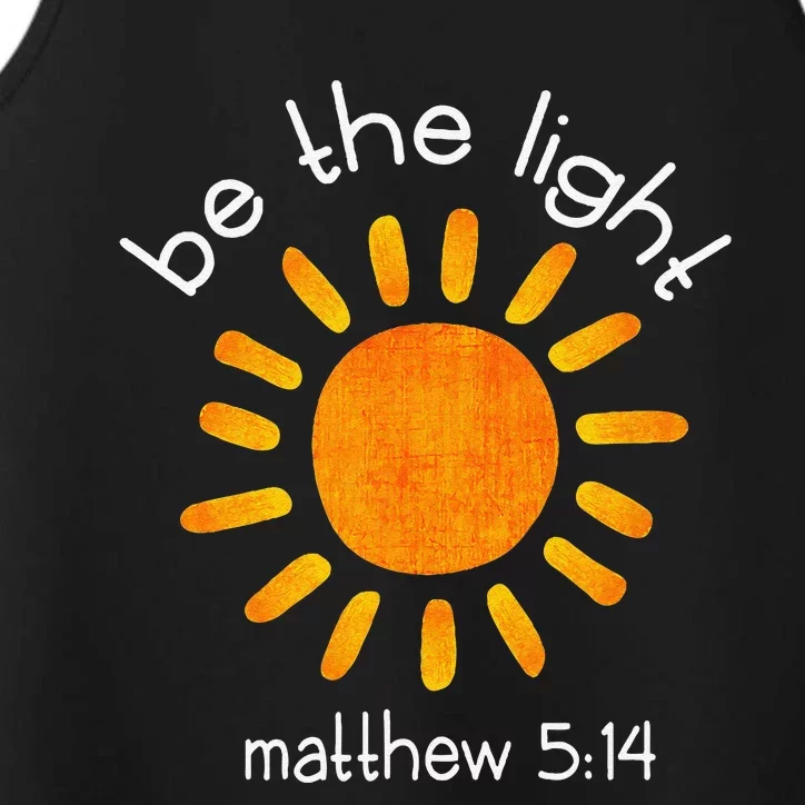 Christian Be The Light Bible Scripture Faith Quote Gifts Performance Tank