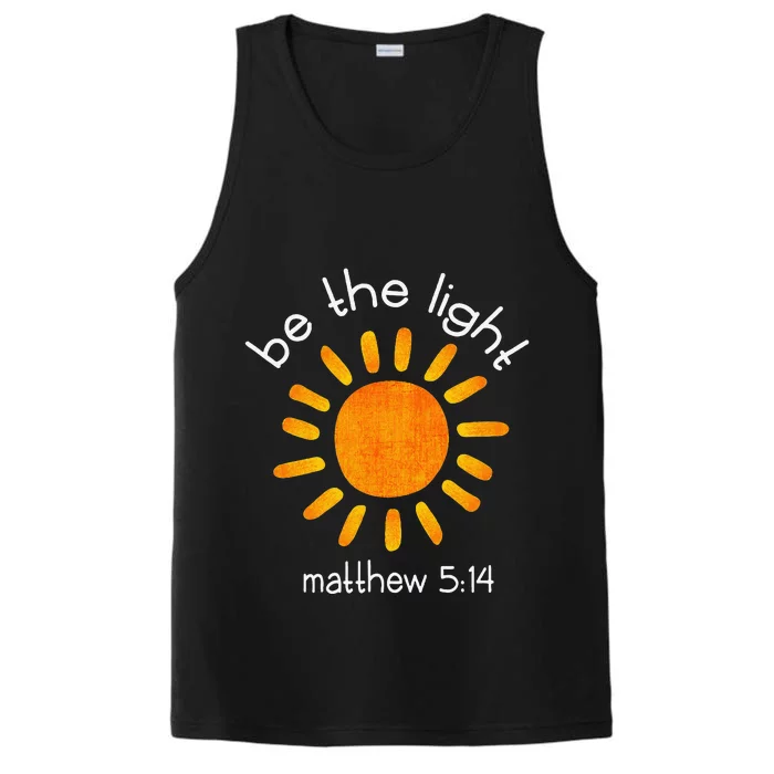 Christian Be The Light Bible Scripture Faith Quote Gifts Performance Tank