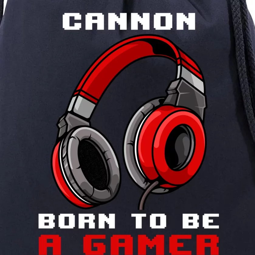 Cannon Born To Be A Gamer Personalized Great Gift Drawstring Bag