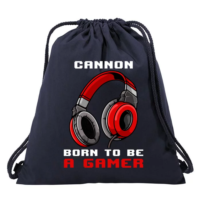 Cannon Born To Be A Gamer Personalized Great Gift Drawstring Bag