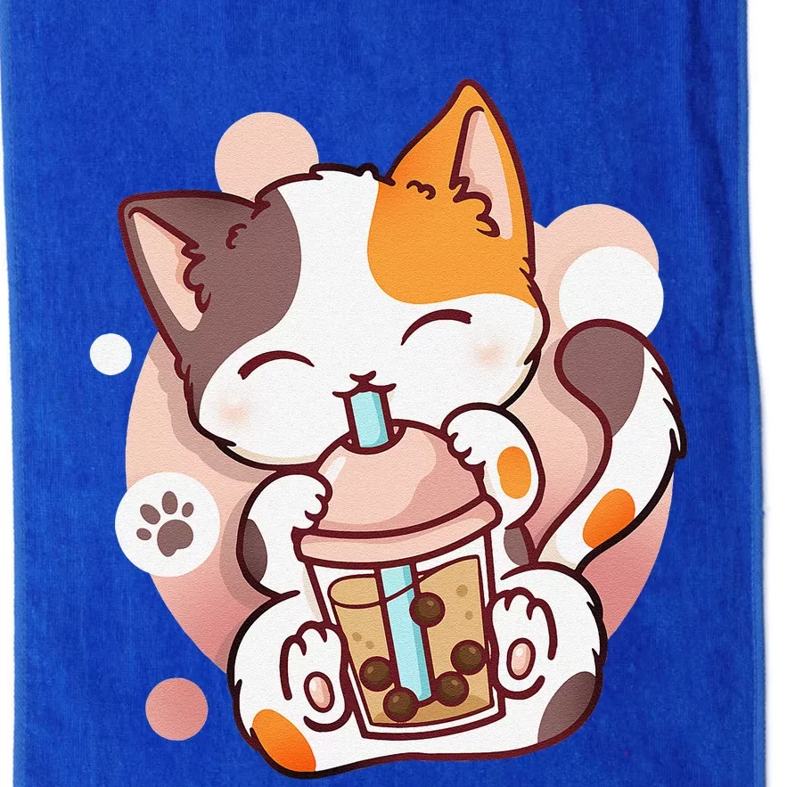 Cat Boba Tea Bubble Tea Anime Kawaii Neko Platinum Collection Golf Towel