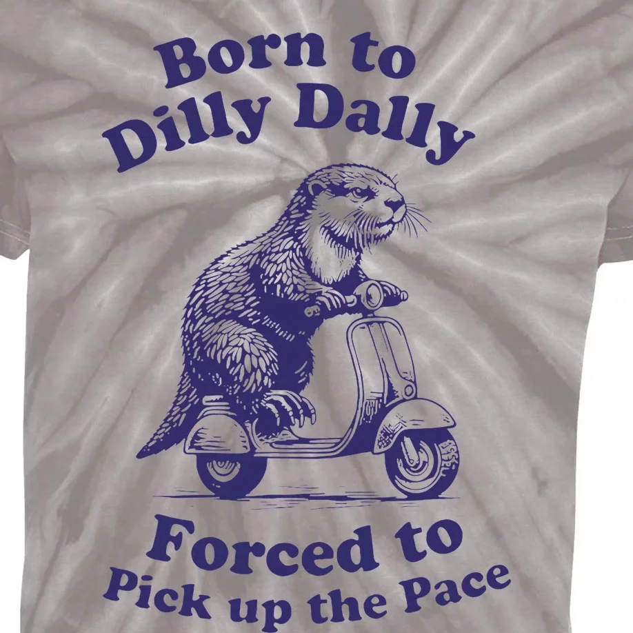 Cabybara Born To Dilly Dally Forced To Pick Up The Pace Kids Tie-Dye T-Shirt