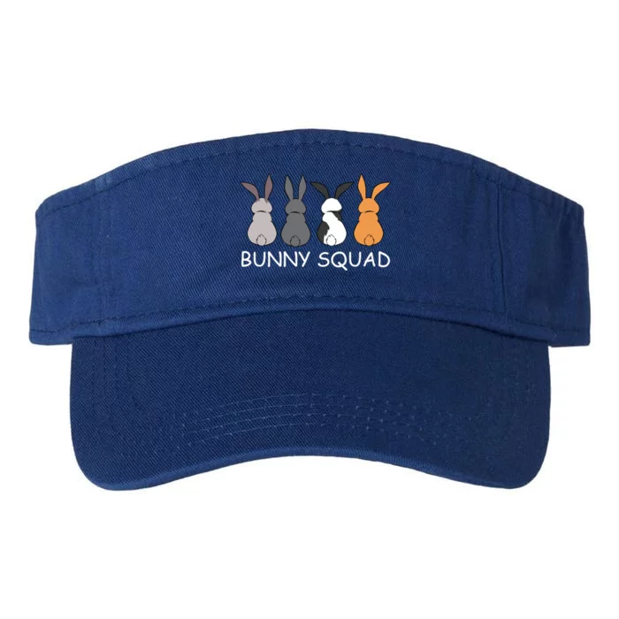 Cute Bunny Team Squad Rabbit Bunnies Cool Gift Valucap Bio-Washed Visor