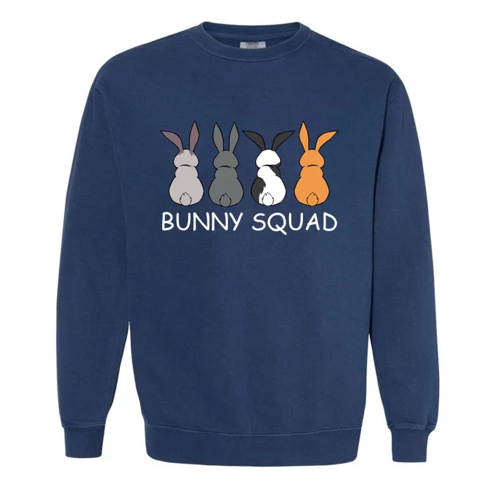 Cute Bunny Team Squad Rabbit Bunnies Cool Gift Garment-Dyed Sweatshirt