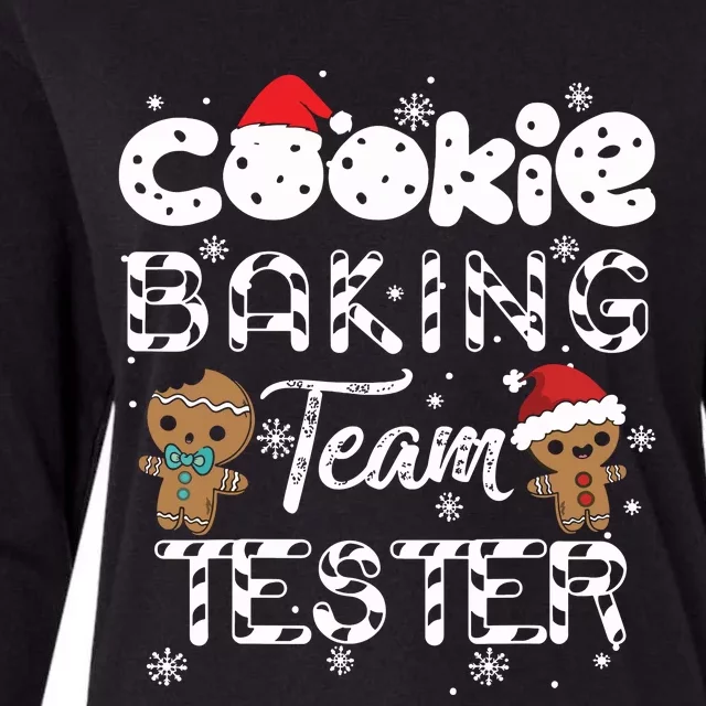 Cookie Baking Team Tester Gingerbread Christmas Womens Cotton Relaxed Long Sleeve T-Shirt