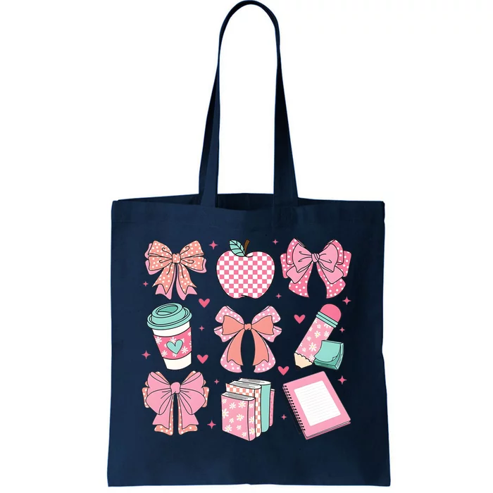 Coquette Bow Teacher Cute Teacher Life Tote Bag