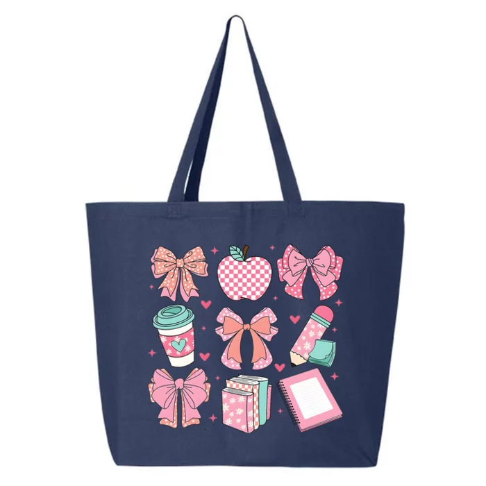 Coquette Bow Teacher Cute Teacher Life 25L Jumbo Tote