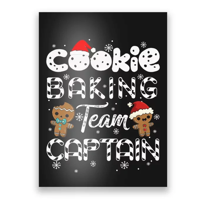 Cookie Baking Team Captain Gingerbread Christmas Poster