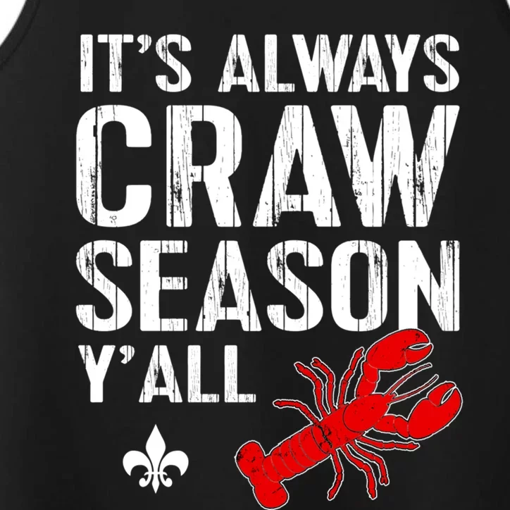 Crawfish Boil Tee Funny Love Craw Season Yall Crawfish Great Gift Performance Tank