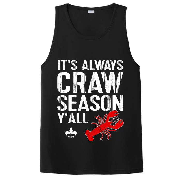 Crawfish Boil Tee Funny Love Craw Season Yall Crawfish Great Gift Performance Tank