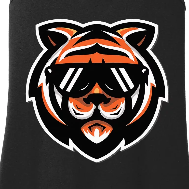 Cool Bengal Tiger With Sunglasses Ladies Essential Tank