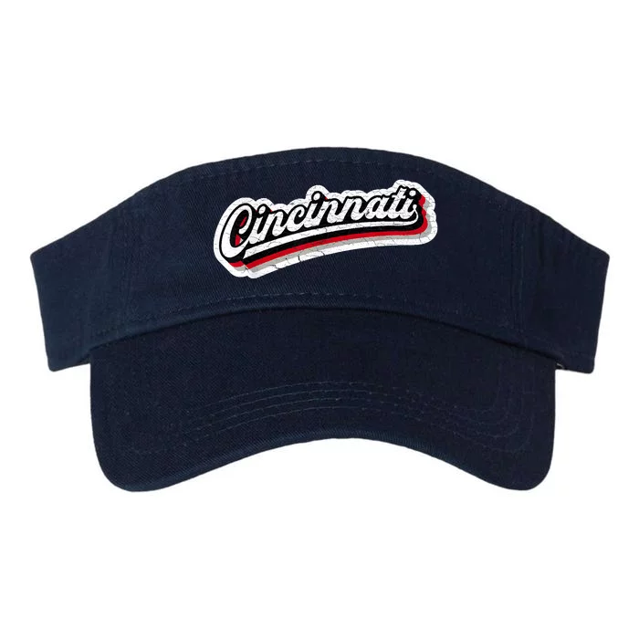 Cincinnati Baseball Throwback – Classic Retro Vintage Valucap Bio-Washed Visor