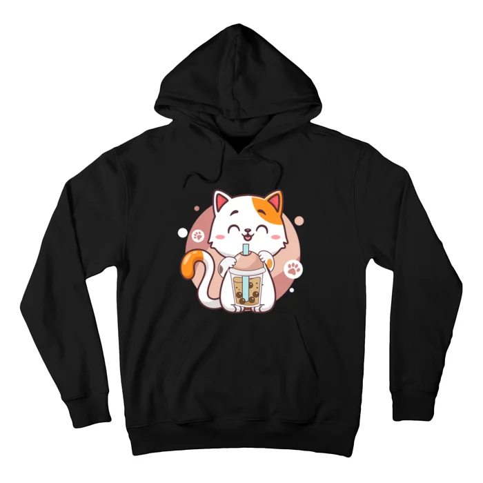 Cat Boba Tea Bubble Tea Anime Kawaii Neko Hoodie