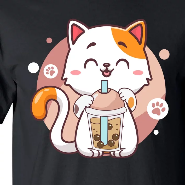 Cat Boba Tea Bubble Tea Anime Kawaii Neko Tall T-Shirt