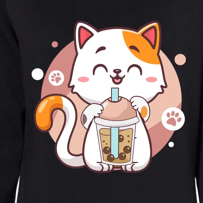 Cat Boba Tea Bubble Tea Anime Kawaii Neko Womens California Wash Sweatshirt