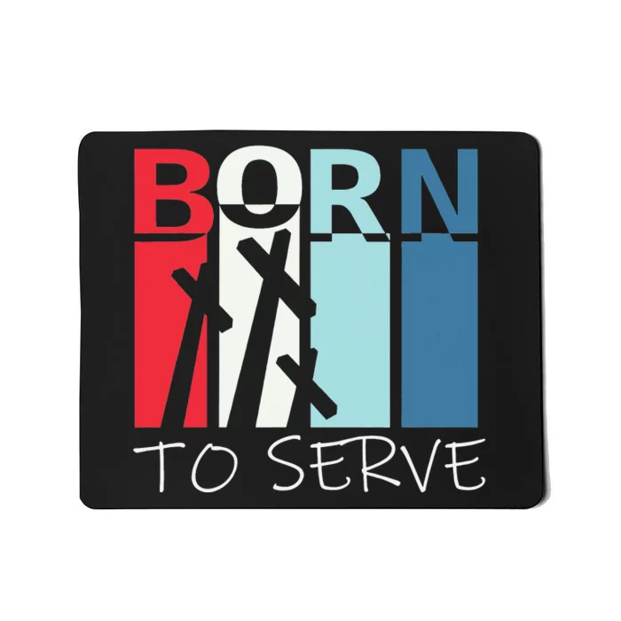 Christian Born To Serve Jesus Cross Walk by Faith Mousepad