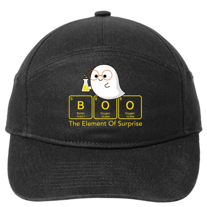 Chemistry Boo The Element Of Surprise Cute Chemist Halloween 7-Panel Snapback Hat