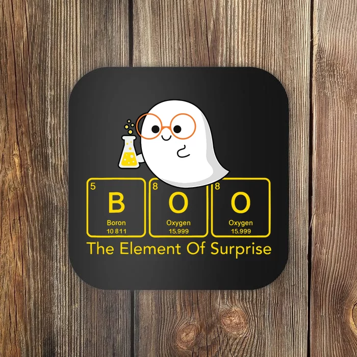 Chemistry Boo The Element Of Surprise Cute Chemist Halloween Coaster