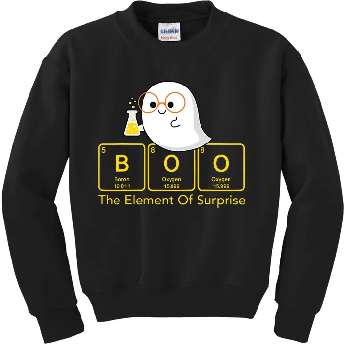 Chemistry Boo The Element Of Surprise Cute Chemist Halloween Kids Sweatshirt