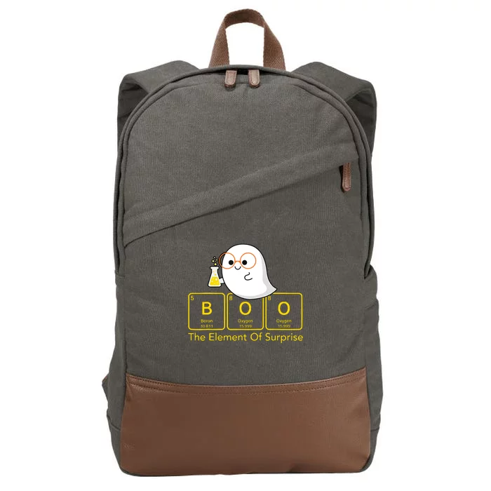 Chemistry Boo The Element Of Surprise Cute Chemist Halloween Cotton Canvas Backpack