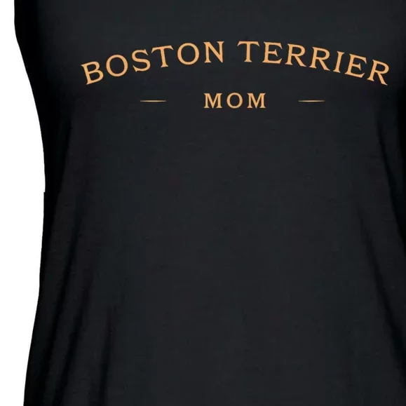 Classic Boston Terrier Mom Boston Terrier Dog Mom Ladies Essential Flowy Tank