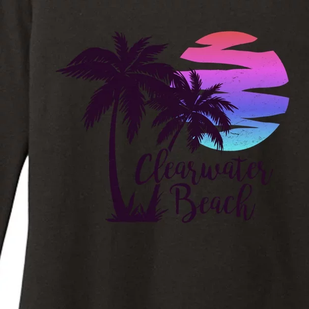 Clearwater Beach Trip Vacation Spring Break Sunset Graphic Gift Womens CVC Long Sleeve Shirt