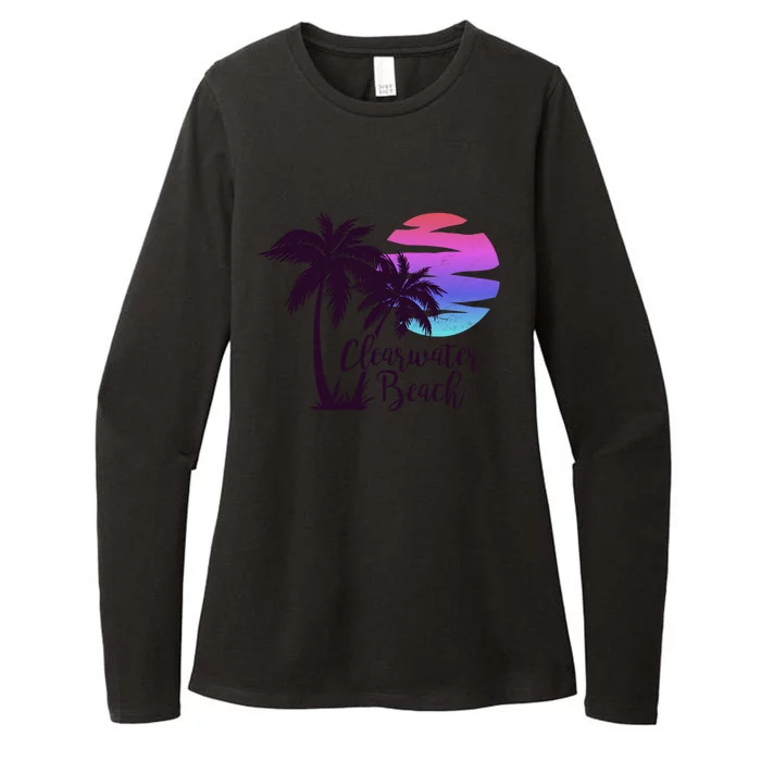 Clearwater Beach Trip Vacation Spring Break Sunset Graphic Gift Womens CVC Long Sleeve Shirt