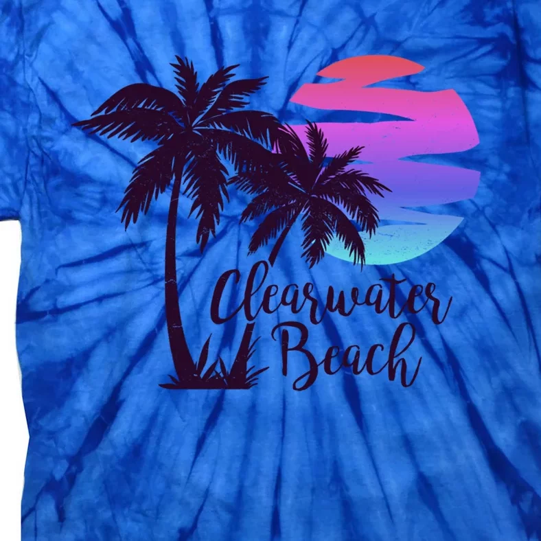 Clearwater Beach Trip Vacation Spring Break Sunset Graphic Gift Tie-Dye T-Shirt