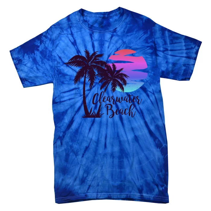 Clearwater Beach Trip Vacation Spring Break Sunset Graphic Gift Tie-Dye T-Shirt