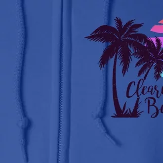 Clearwater Beach Trip Vacation Spring Break Sunset Graphic Gift Full Zip Hoodie