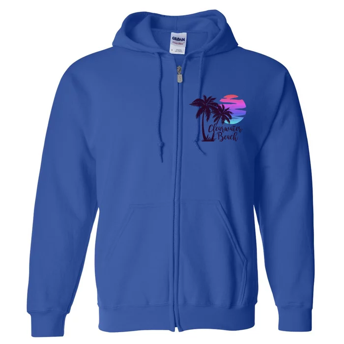 Clearwater Beach Trip Vacation Spring Break Sunset Graphic Gift Full Zip Hoodie