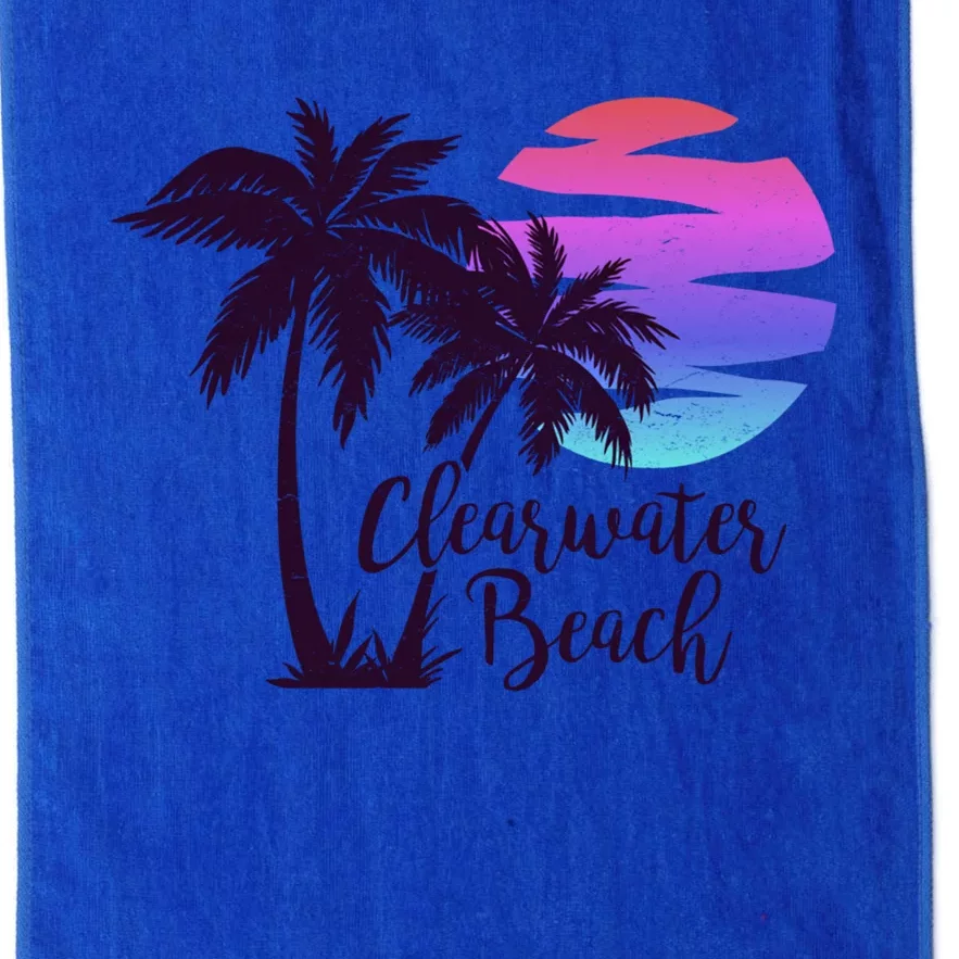 Clearwater Beach Trip Vacation Spring Break Sunset Graphic Gift Platinum Collection Golf Towel