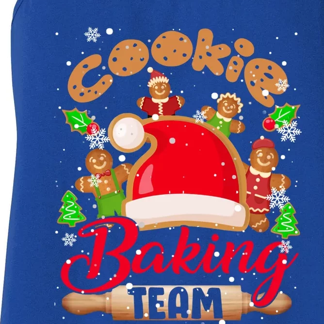 Cookie Baking Team Xmas Santa Gingerbread Cookies Baker Cute Gift Women's Racerback Tank