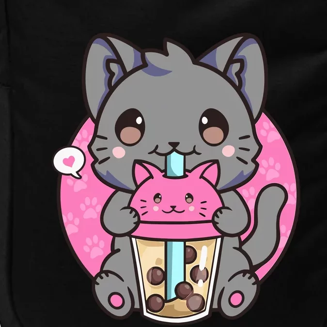 Cat Boba Tea Kawaii Anime Funny Gifts For Girl Boy Teens Impact Tech Backpack