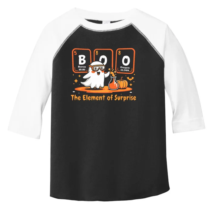 Chemistry Boo The Element Of Surprise Cute Chemist Halloween Toddler Fine Jersey T-Shirt