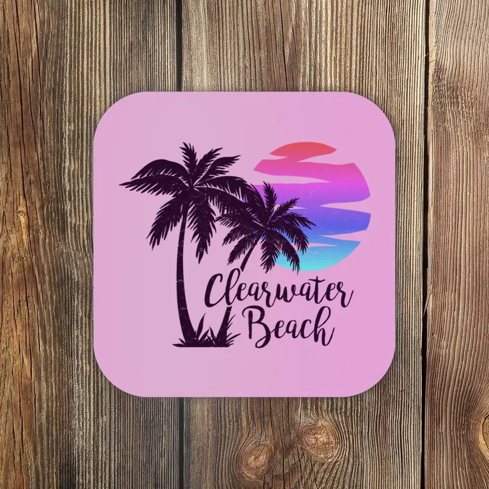 Clearwater Beach Trip Vacation Spring Break Sunset Graphic Gift Coaster