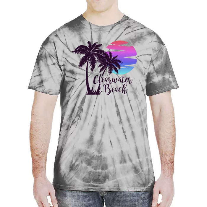 Clearwater Beach Trip Vacation Spring Break Sunset Graphic Gift Tie-Dye T-Shirt