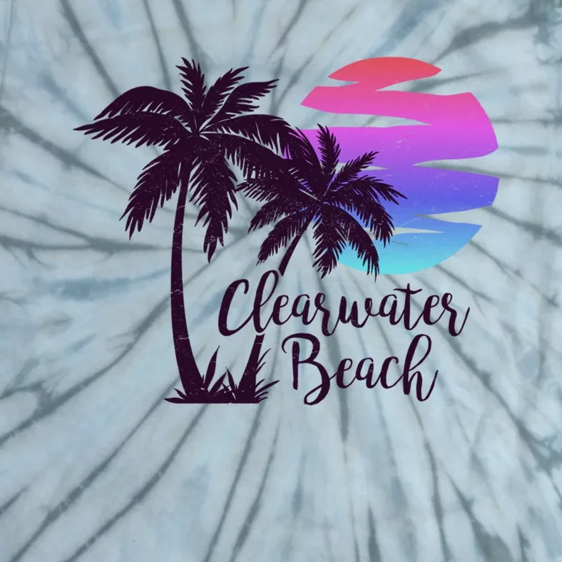 Clearwater Beach Trip Vacation Spring Break Sunset Graphic Gift Tie-Dye T-Shirt