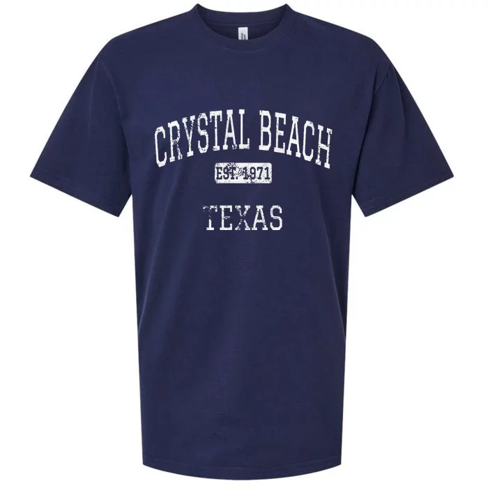 Crystal Beach Texas Tx Vintage Sueded Cloud Jersey T-Shirt