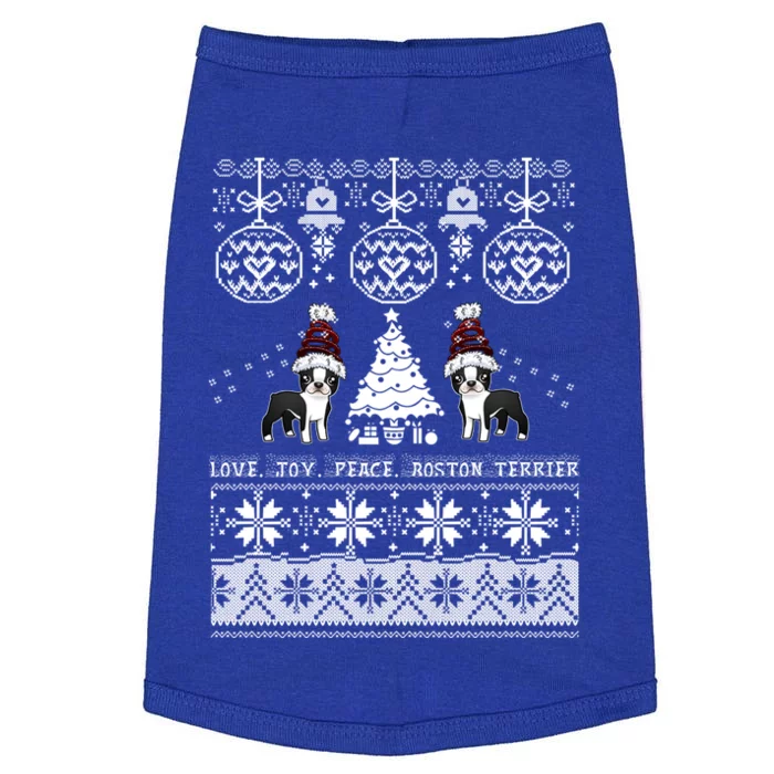 Cute Boston Terrier Christmas Sweater Gift Boston Dog Lover Doggie Tank