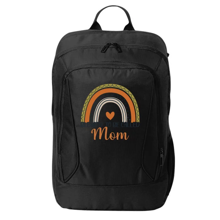 Cute Blessed To Be Called Mom Boho Rainbow Mom Grandma Gift City Backpack