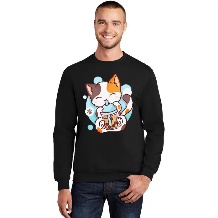 Cat Boba Tea Bubble Tea Anime Kawaii Neko Sweatshirt