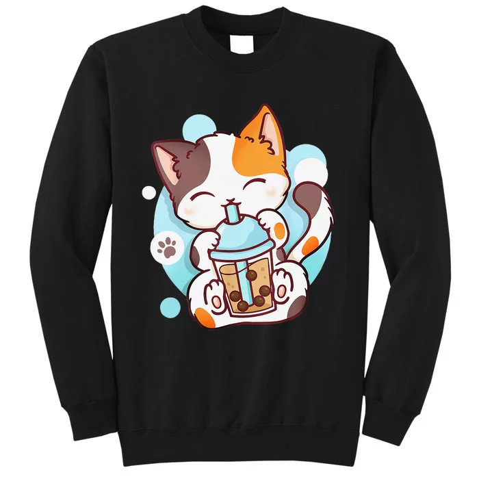 Cat Boba Tea Bubble Tea Anime Kawaii Neko Sweatshirt