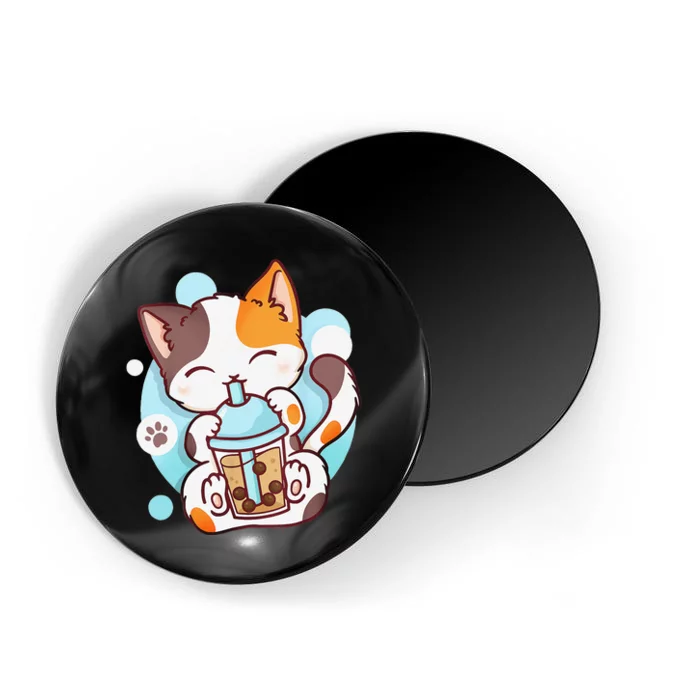 Cat Boba Tea Bubble Tea Anime Kawaii Neko Magnet