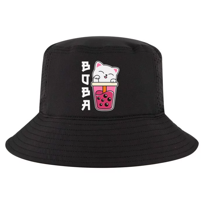 Cat Boba Tea Bubble Tea Anime Kawaii Cool Comfort Performance Bucket Hat