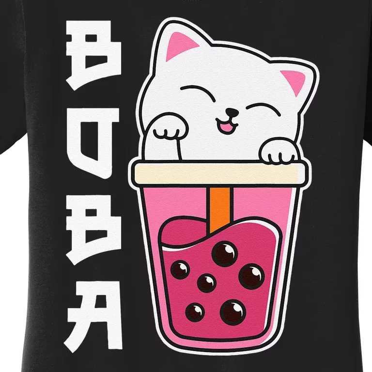 Cat Boba Tea Bubble Tea Anime Kawaii Women's T-Shirt